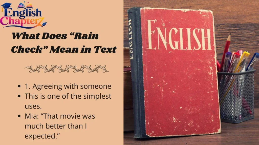 What Does “Rain Check” Mean in Text